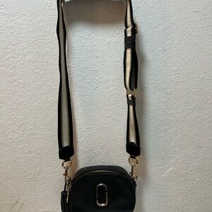 Marc Jacobs Black Crossbody Bag with Gold Accents